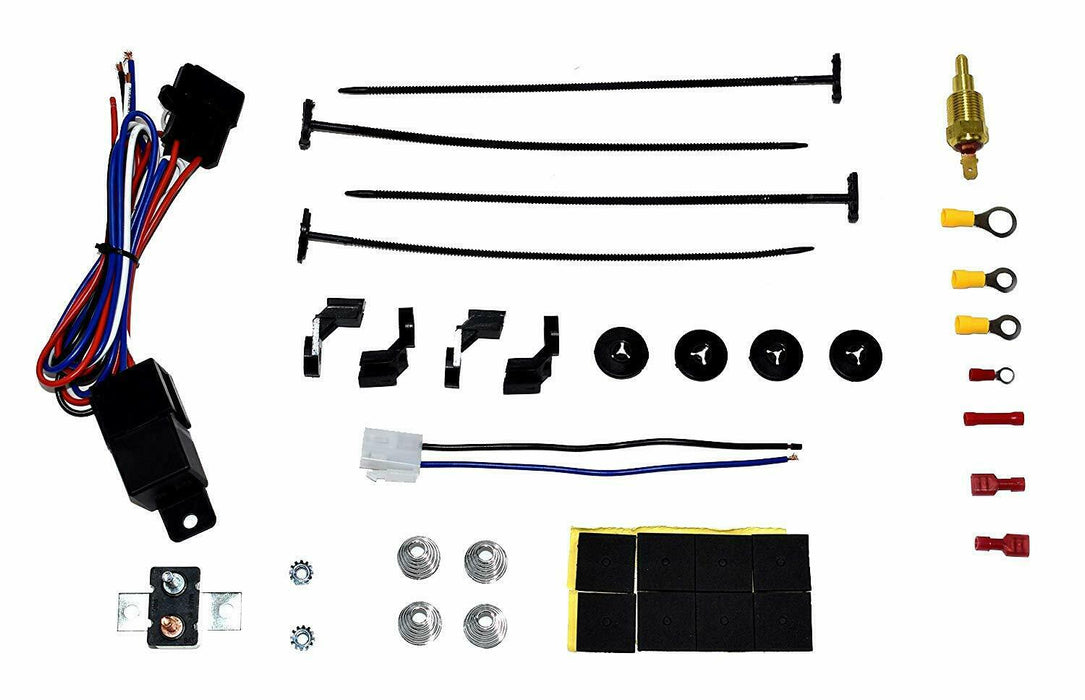 A-Team Performance 140041 16" Electric Curved Blade Reversible Cooling Fan 12v 3000cfm+ Thermostat Kit - Southwest Performance Parts