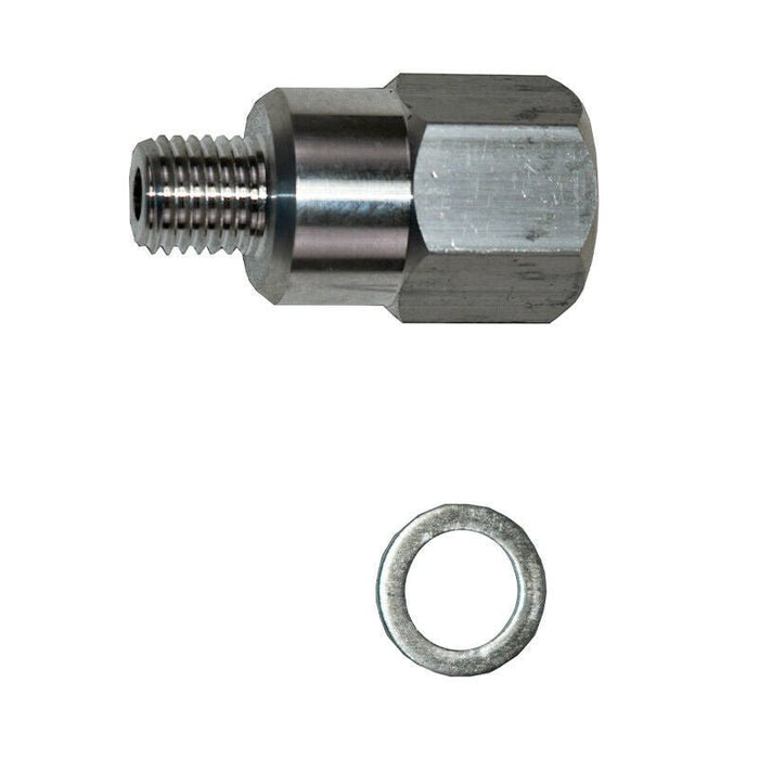 A-Team Performance - 1.5NPT to 1-8NPT Aluminum Fitting Adapter Reducer For LS Engine Swap to Oil Pressure Gauge Sensor - Compatible with LS1 LSX LS3, Pack of 1 - Southwest Performance Parts