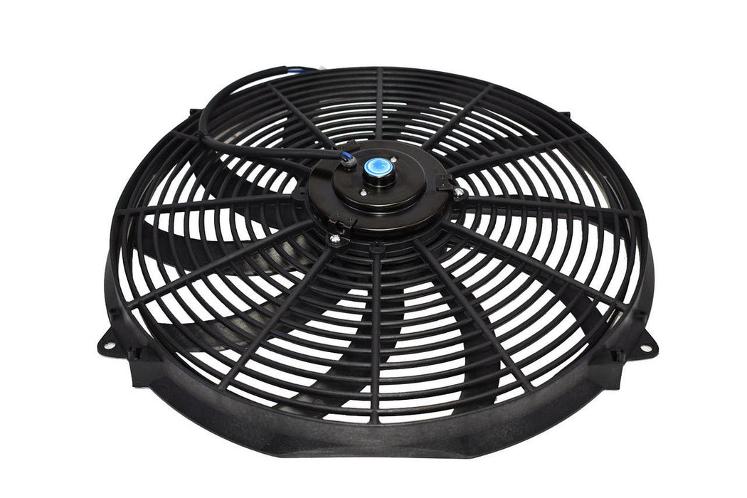 A-Team Performance 16" Heavy Duty 12V Radiator Electric Wide Curved S Blade FAN & Thermostat Kit - Southwest Performance Parts