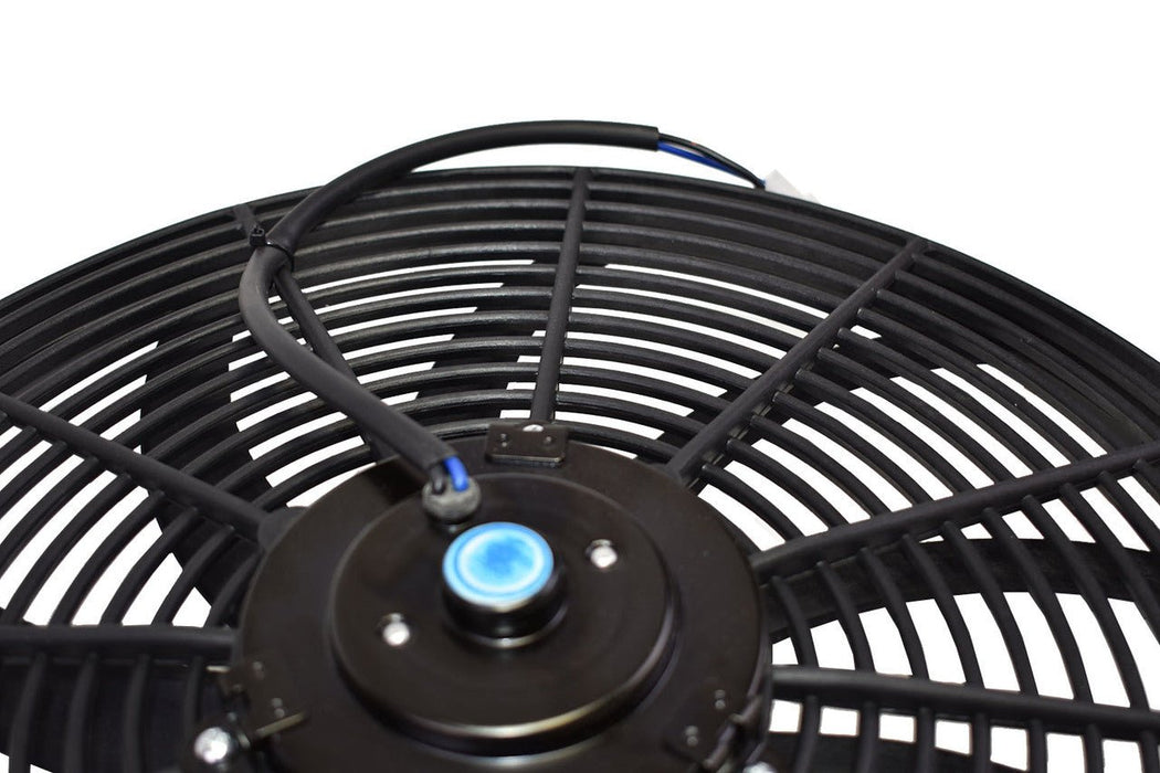 A-Team Performance 16" Heavy Duty 12V Radiator Electric Wide Curved S Blade FAN & Thermostat Kit - Southwest Performance Parts