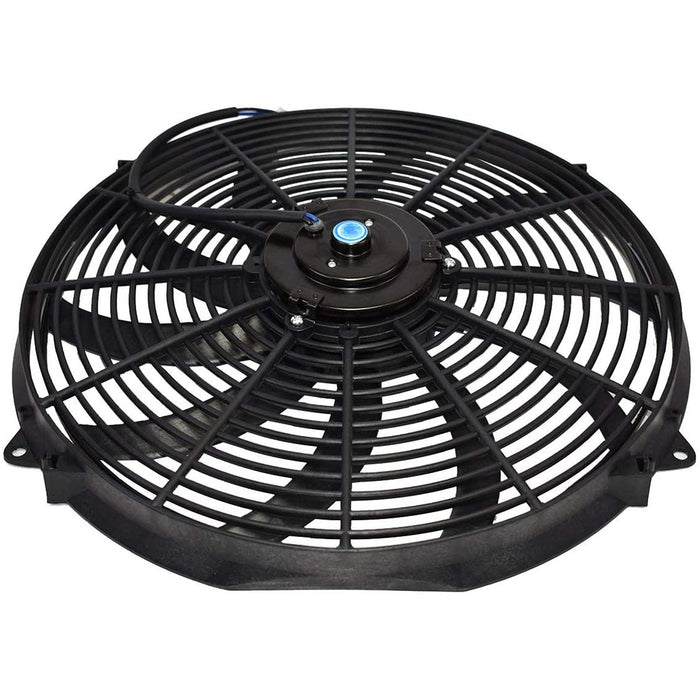 A-Team Performance 160061 16" High Performance Heavy Duty 12V Black Radiator Electric Wide Curved Cooling Fan Assembly Kit 8 Blade FAN 3000 CFM - Southwest Performance Parts
