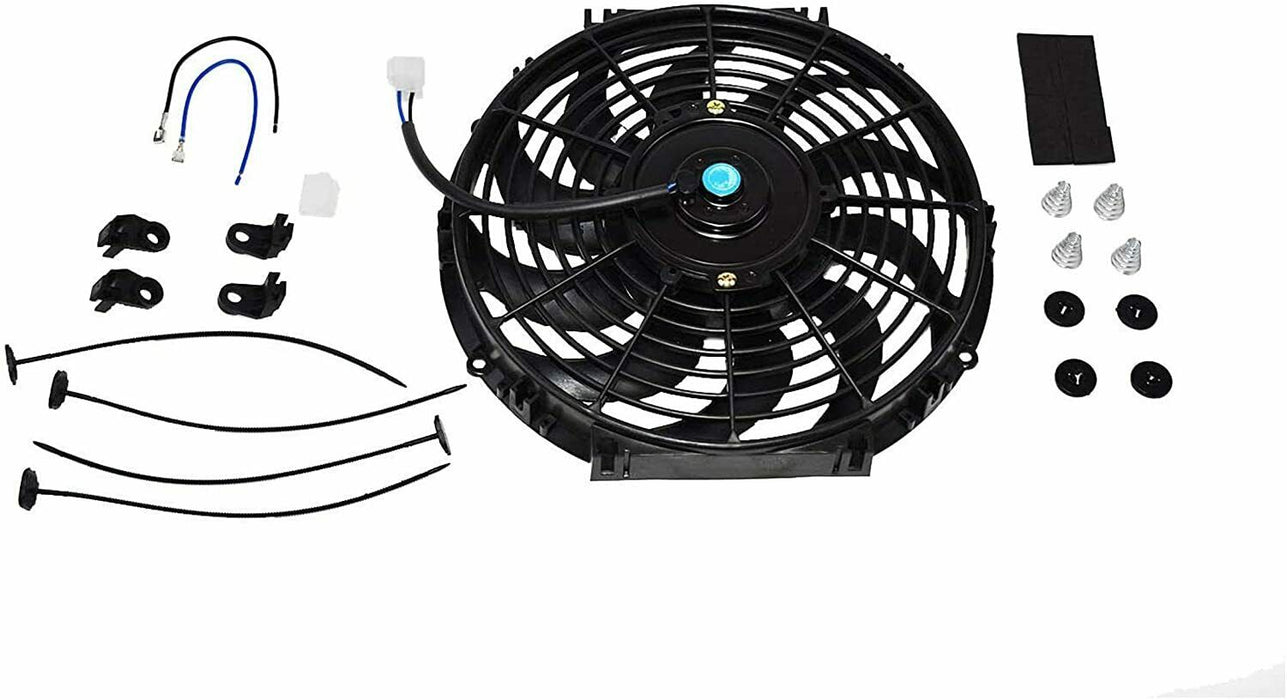 A-Team Performance 170071 12" Heavy Duty Radiator Electric Wide Curved Blade FAN 1400CFM 12V - Southwest Performance Parts