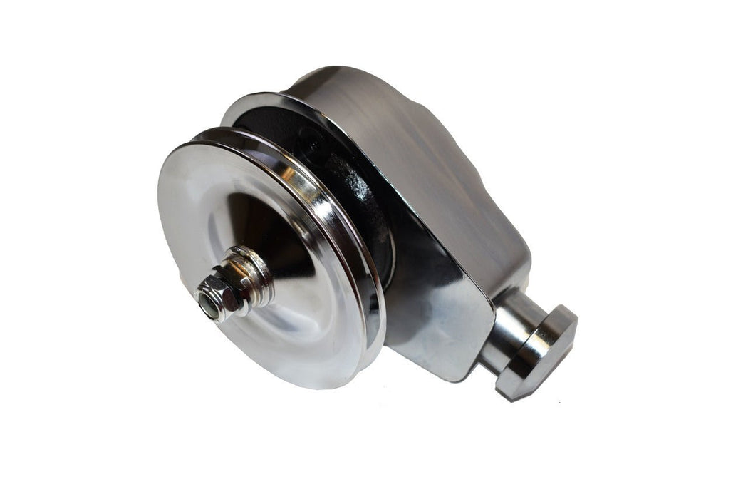 A-Team Performance 1955-72 Chevy-GM Chrome Steel Key-Way Power Steering Pump Pulley - 1 Groove - Southwest Performance Parts