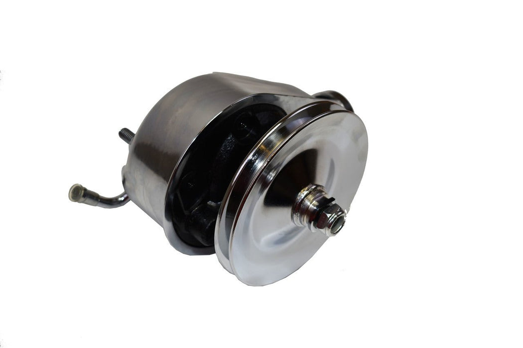 A-Team Performance 1955-72 Chevy-GM Chrome Steel Key-Way Power Steering Pump Pulley - 1 Groove - Southwest Performance Parts