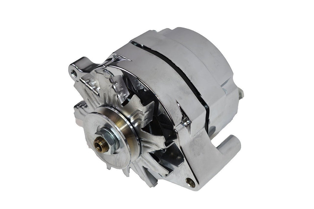 A-Team Performance 1G Style Chrome 1-Wire 110 Amp 10si Conversion Alternator 1 Groove V-belt V6 & V8 Compatible with 1965-89 Ford - Southwest Performance Parts