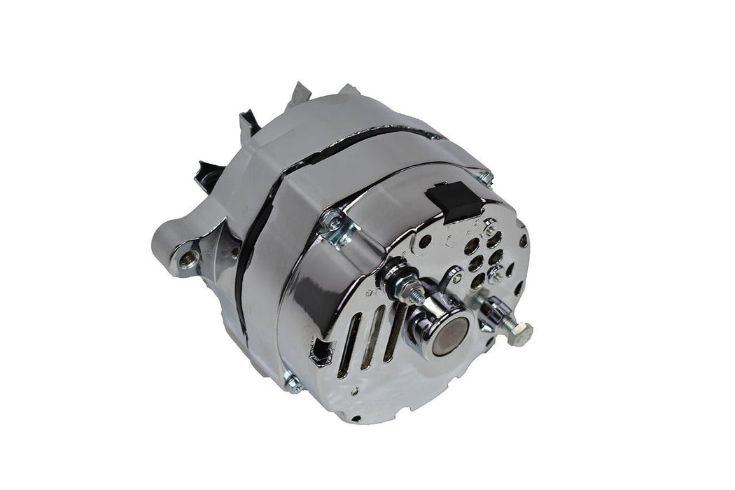 A-Team Performance 1G Style Chrome 1-Wire 110 Amp 10si Conversion Alternator 1 Groove V-belt V6 & V8 Compatible with 1965-89 Ford - Southwest Performance Parts