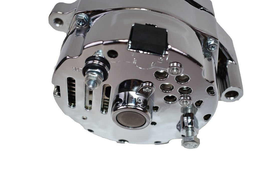 A-Team Performance 1G Style Chrome 1-Wire 110 Amp 10si Conversion Alternator 1 Groove V-belt V6 & V8 Compatible with 1965-89 Ford - Southwest Performance Parts