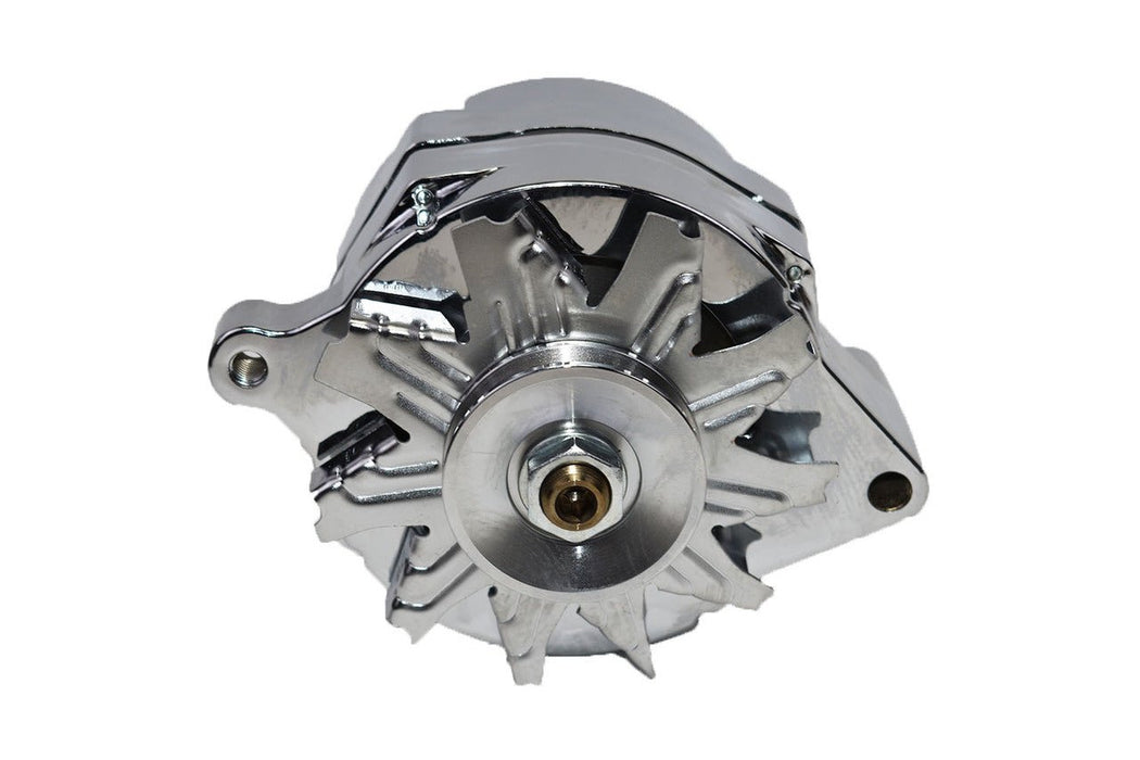 A-Team Performance 1G Style Chrome 1-Wire 110 Amp 10si Conversion Alternator 1 Groove V-belt V6 & V8 Compatible with 1965-89 Ford - Southwest Performance Parts