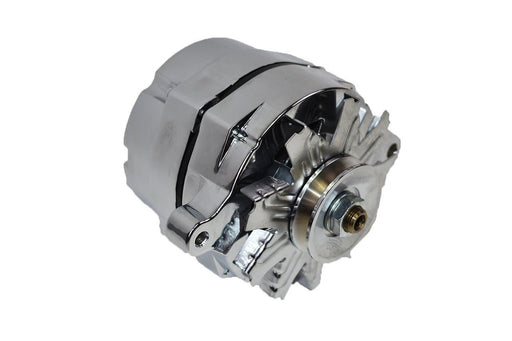 A-Team Performance 1G Style Chrome 1-Wire 110 Amp 10si Conversion Alternator 1 Groove V-belt V6 & V8 Compatible with 1965-89 Ford - Southwest Performance Parts