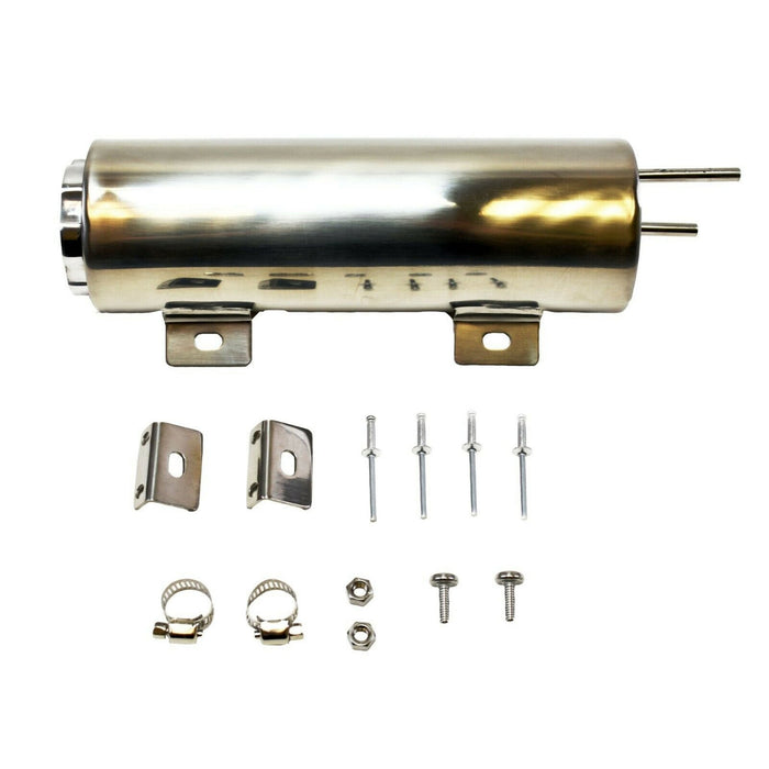 A-Team Performance 3"X 9"Inch Stainless Radiator Coolant Overflow Reservoir Tank w- Twist Cap Universal Fit Chevy GMC Dodge Ford Mopar - Southwest Performance Parts