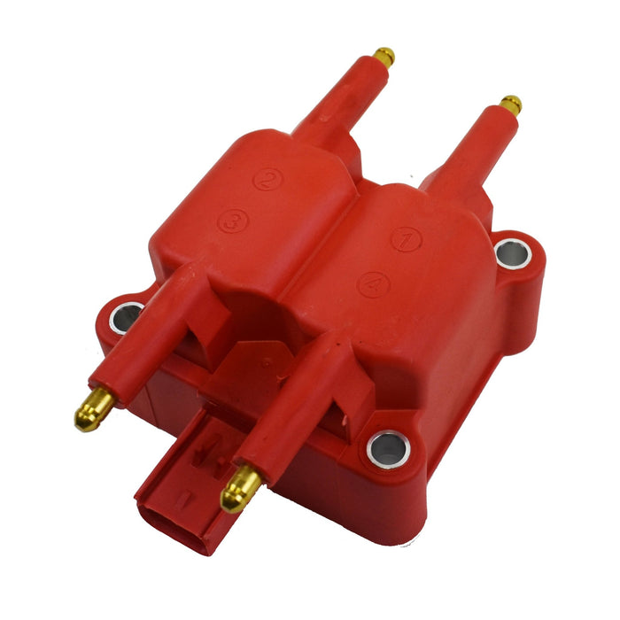 A-Team Performance 40K Volts High Output Ignition Coil For Mini Cooper, Dodge, Chrysler, Jeep, And Plymouth L4 Coil Pack Red - Southwest Performance Parts