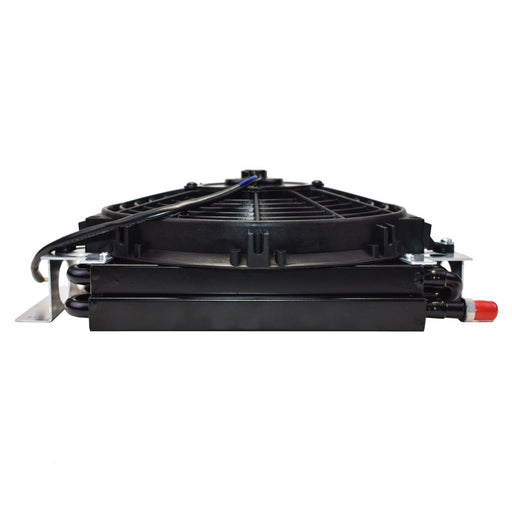 A-Team Performance 5" OIL COOLER W-10" ELECTRIC FAN & 3-8" FITTING 48" L HOSE KIT - Southwest Performance Parts