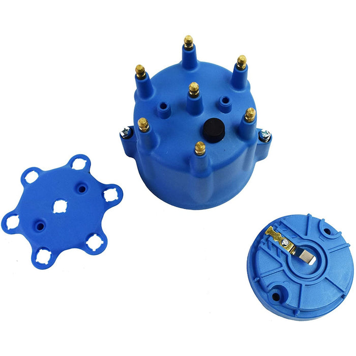 A-Team Performance 6-Cylinder Male Pro Series Distributor Cap & Rotor Kit BLUE - Southwest Performance Parts