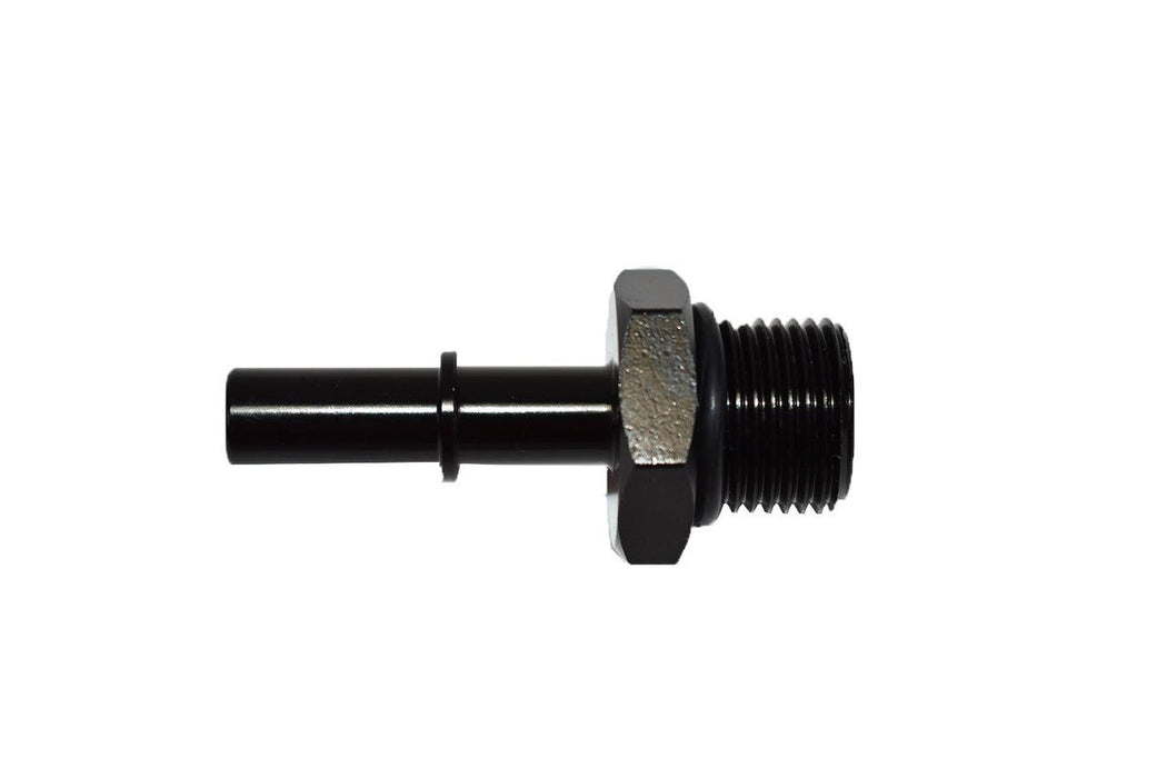 A-Team Performance 8 AN Male Thread 3-8" Male Quick Connect EFI Fuel Rail Adapter Fitting - Southwest Performance Parts
