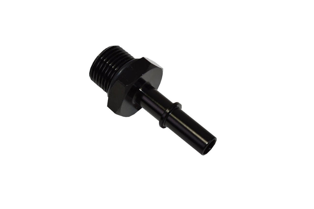 A-Team Performance 8 AN Male Thread 3-8" Male Quick Connect EFI Fuel Rail Adapter Fitting - Southwest Performance Parts