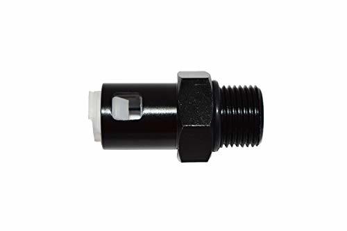 A-Team Performance 8 AN MALE TO 5-16" FEMALE SPRING LOCK EFI FUEL RAIL ADAPTER FITTING COMPATIBLE WITH GM LS ENGINES LS1, LS2, LS3 LS6 - Southwest Performance Parts