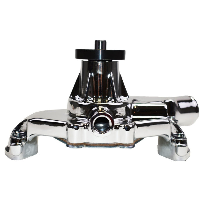 A-Team Performance 8-Blade Aluminum 5-8" High Volume Short Water Pump Small Block Chevrolet 265 267 283 302 305 307 327 350 400 Chrome - Southwest Performance Parts