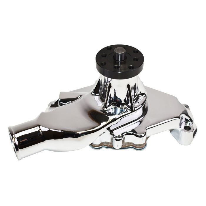 A-Team Performance 8-Blade Aluminum 5-8" High Volume Short Water Pump Small Block Chevrolet 265 267 283 302 305 307 327 350 400 Chrome - Southwest Performance Parts