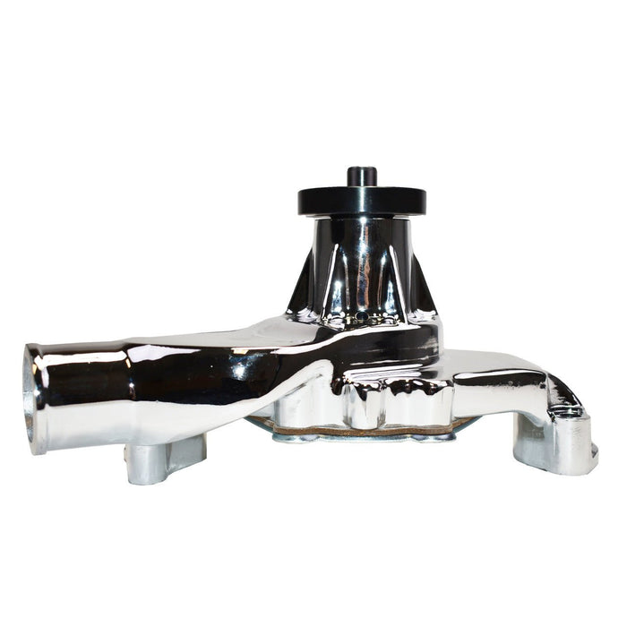 A-Team Performance 8-Blade Aluminum 5-8" High Volume Short Water Pump Small Block Chevrolet 265 267 283 302 305 307 327 350 400 Chrome - Southwest Performance Parts