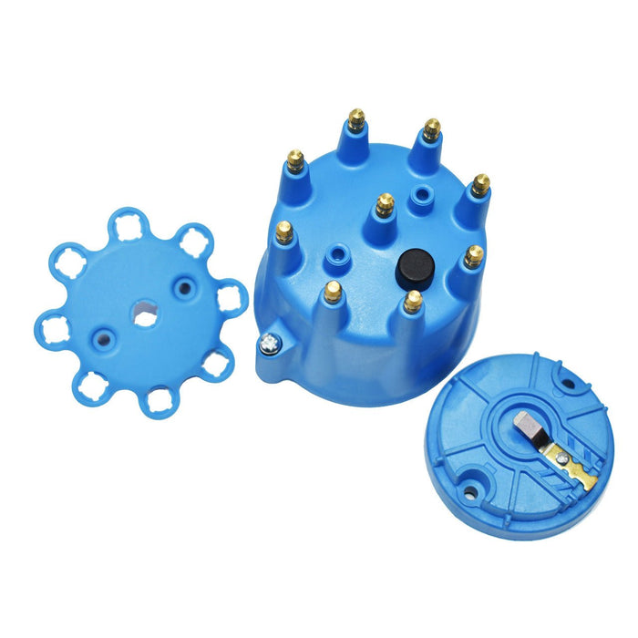 A-Team Performance 8-Cylinder Male Pro Series Distributor Cap & Rotor Kit (Blue) - Southwest Performance Parts