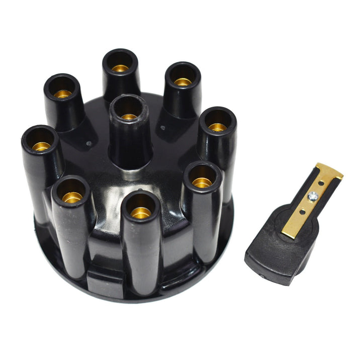 A-Team Performance 8-Cylinder Pro Billet & Ready to Run Cap & Rotor Kit Female Cap Fits A-Team Ready to Run Distributors (BLACK) - Southwest Performance Parts