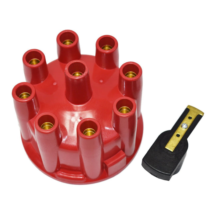 A-Team Performance 8-Cylinder Pro Billet & Ready to Run Cap & Rotor Kit Female Cap Fits A-Team Ready to Run Distributors (RED) - Southwest Performance Parts