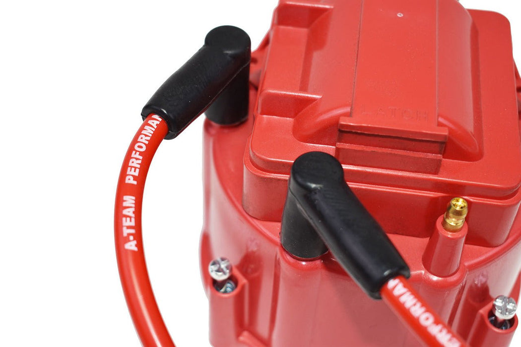 A-Team Performance 8.0mm Red Silicone Spark Plug Wires SBC Small Block Chevy Chevrolet GMC Under the Exhaust Wires HEI 283 305 307 327 350 400 - Southwest Performance Parts