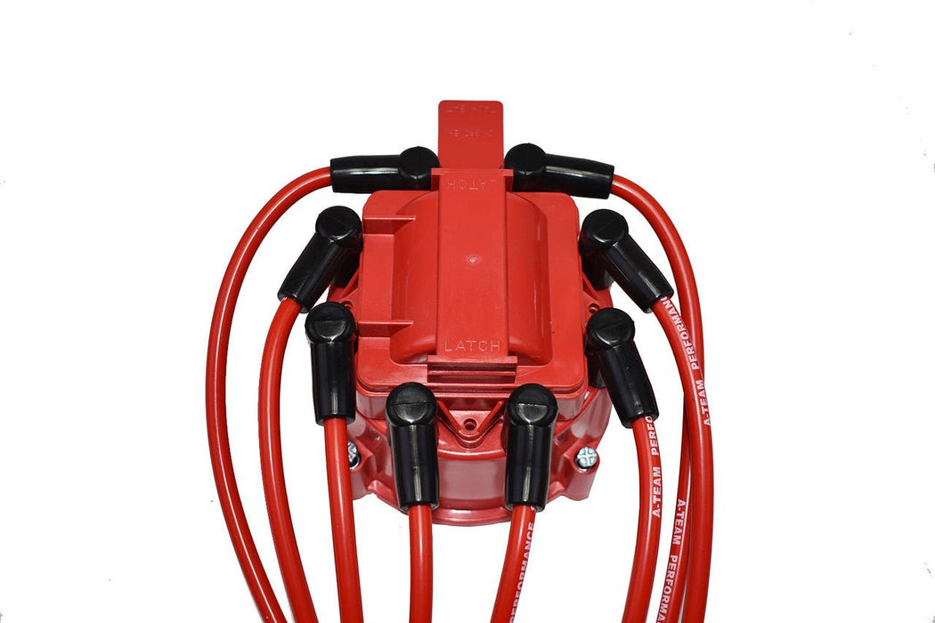 A-Team Performance 8.0mm Red Silicone Spark Plug Wires SBC Small Block Chevy Chevrolet GMC Under the Exhaust Wires HEI 283 305 307 327 350 400 - Southwest Performance Parts