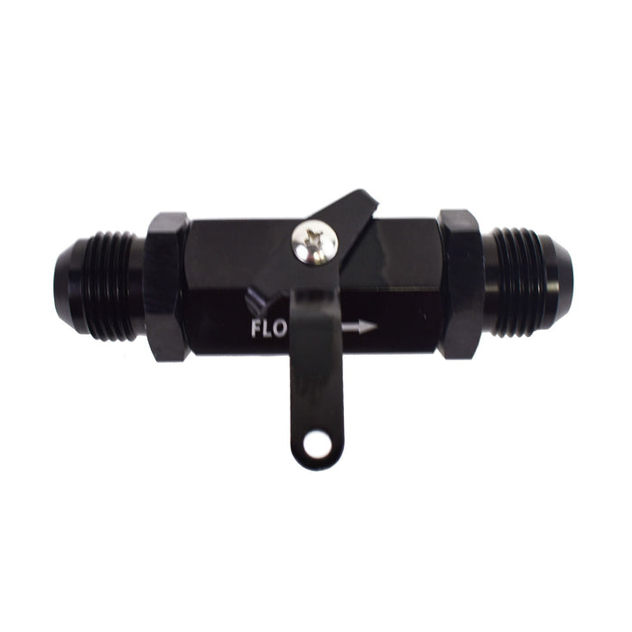 A-Team Performance Aluminum Inline Fuel Shut Off Valve Cut Off with Cable Lever -12AN Male Fitting - Southwest Performance Parts