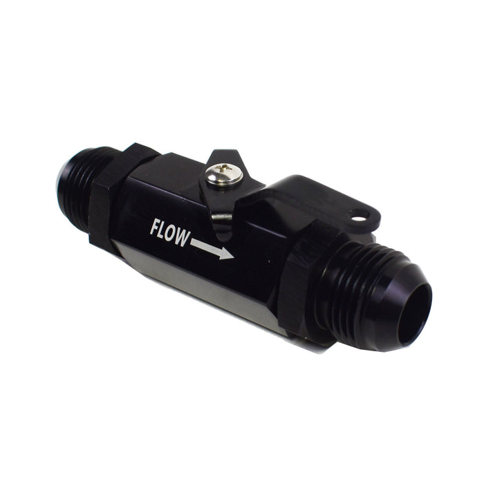 A-Team Performance Aluminum Inline Fuel Shut Off Valve Cut Off with Cable Lever -12AN Male Fitting - Southwest Performance Parts