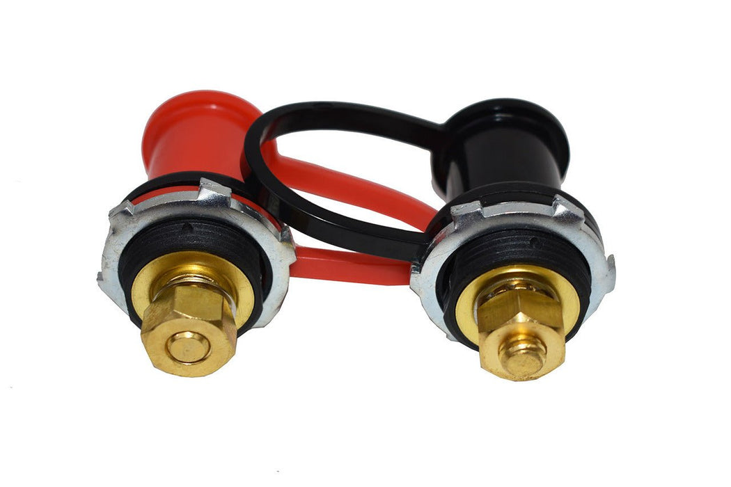 A-Team Performance Battery Charger Post Remote Charging Post Red and Black Cap - 2 Pack - Southwest Performance Parts