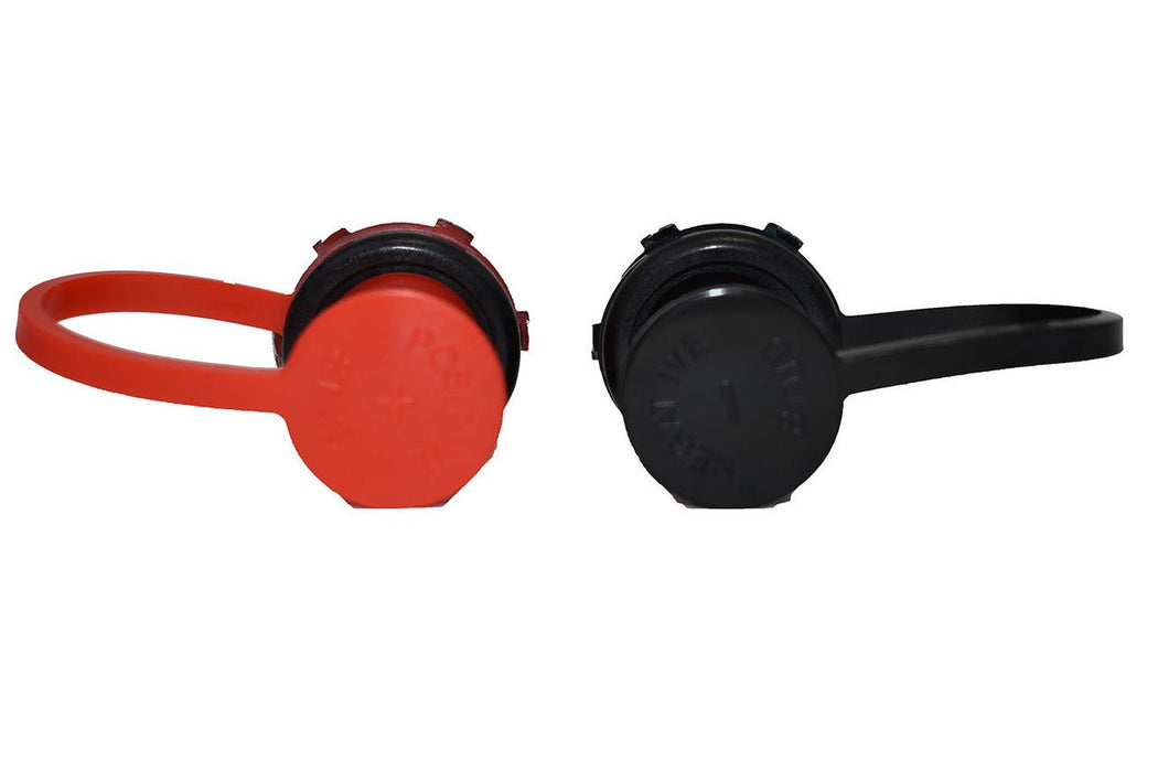 A-Team Performance Battery Charger Post Remote Charging Post Red and Black Cap - 2 Pack - Southwest Performance Parts