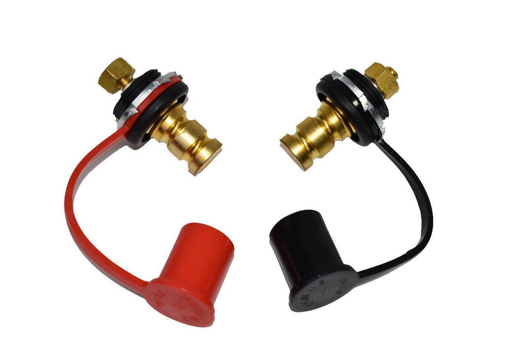 A-Team Performance Battery Charger Post Remote Charging Post Red and Black Cap - 2 Pack - Southwest Performance Parts