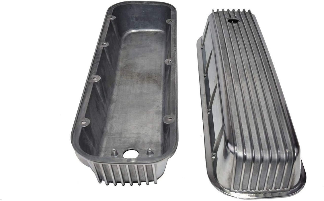 A-Team Performance Bbc Big Block Chevy Tall Finned Polished Aluminum Valve Covers 396 427 454 - Southwest Performance Parts