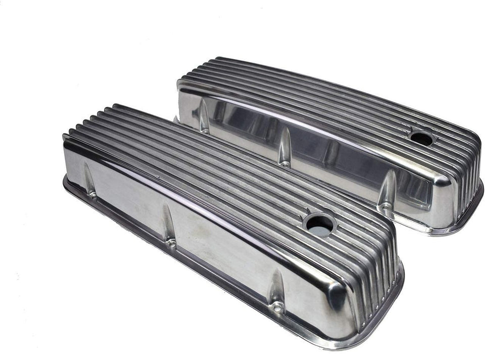 A-Team Performance Bbc Big Block Chevy Tall Finned Polished Aluminum Valve Covers 396 427 454 - Southwest Performance Parts