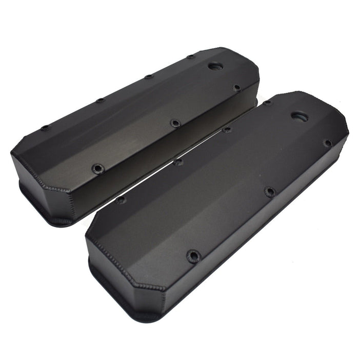 A-Team Performance BBC Fabricated Tall Aluminum Valve Covers Big Block Chevy 396 427 454 BLACK - Southwest Performance Parts