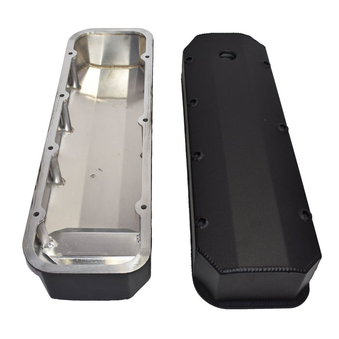 A-Team Performance BBC Fabricated Tall Aluminum Valve Covers Big Block Chevy 396 427 454 BLACK - Southwest Performance Parts
