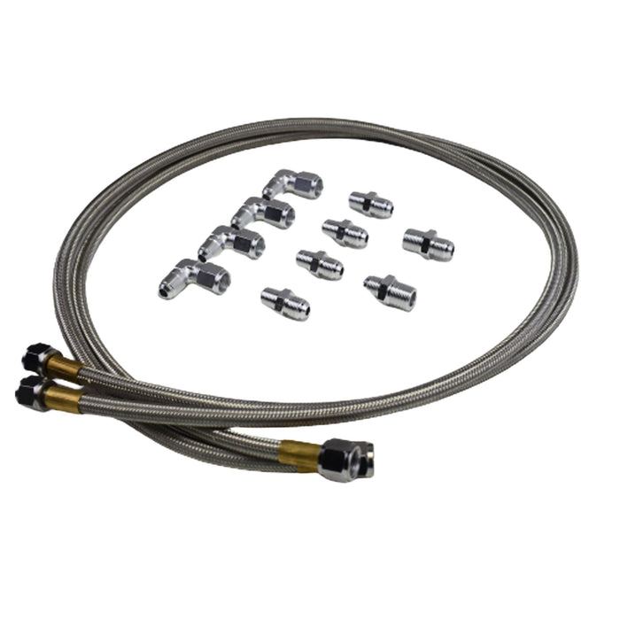A-Team Performance Braided Flexible Stainless Steel Transmission Cooler Hose Line And Aluminum Fittings Kit For GM Ford Chevy - Southwest Performance Parts