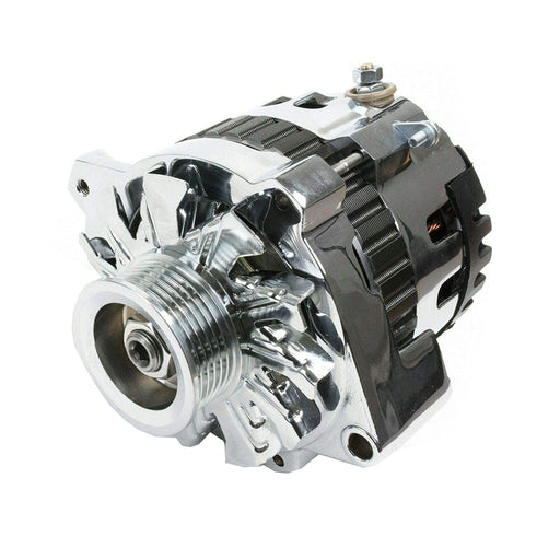 A-Team Performance CS130 Type 220 Amp Alternator with Serpentine Pulley Chevrolet BB V8 GEN. II, V, SB V8 GEN. I GM Diesel V8, GM Inline 4, 6, GM V6, Oldsmobile V6, Chrome - Southwest Performance Parts