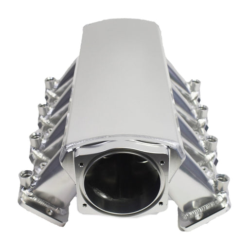 A-Team Performance EFI Fabricated Intake Manifold with Fuel Rails & Throttle Body Short Compatible with GM Chevrolet LS LSX LS3 L92 SBC Small Block Chevy V8 GEN. III-IV (LS-BASED) Clear Anodized - Southwest Performance Parts