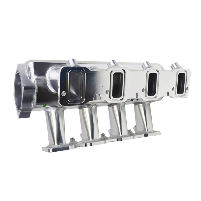 A-Team Performance EFI Fabricated Intake Manifold with Fuel Rails & Throttle Body Short Compatible with GM Chevrolet LS LSX LS3 L92 SBC Small Block Chevy V8 GEN. III-IV (LS-BASED) Clear Anodized - Southwest Performance Parts