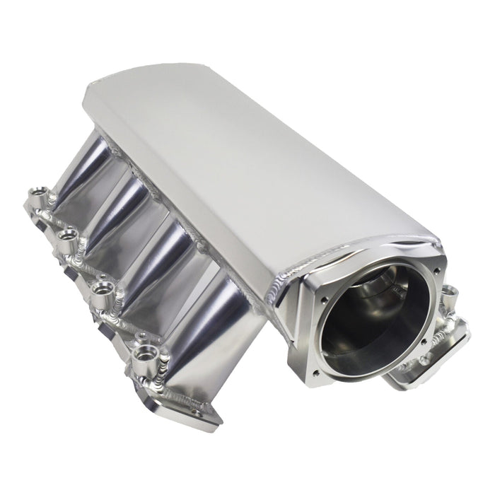 A-Team Performance EFI Fabricated Intake Manifold with Fuel Rails & Throttle Body Short Compatible with GM Chevrolet LS LSX LS3 L92 SBC Small Block Chevy V8 GEN. III-IV (LS-BASED) Clear Anodized - Southwest Performance Parts