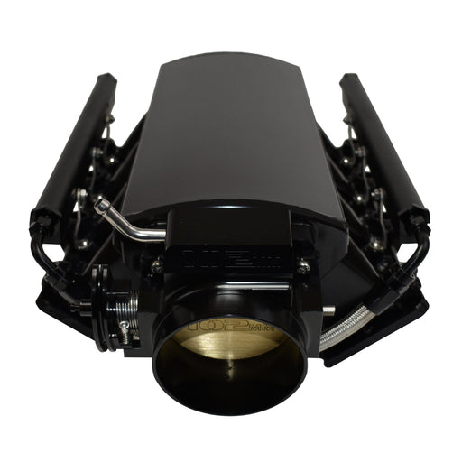 A-Team Performance EFI Fabricated Intake Manifold with Fuel Rails & Throttle Body Short Compatible with GM Chevrolet LS LSX LS3 L92 SBC Small Block Chevy V8 GEN. III-IV (LS-BASED) BLACK - Southwest Performance Parts