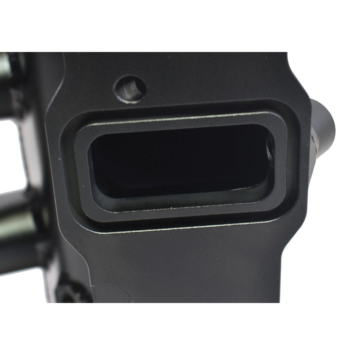A-Team Performance EFI Fabricated Intake Manifold with Fuel Rails & Throttle Body Short Compatible with GM Chevrolet LS LSX LS3 L92 SBC Small Block Chevy V8 GEN. III-IV (LS-BASED) BLACK - Southwest Performance Parts