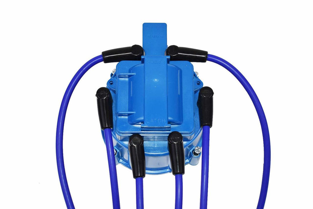 A-Team Performance Ford Truck 6 Cylinder 250 300 6 Cyl 8.0mm Blue Silicone Spark Plug Wires - Southwest Performance Parts