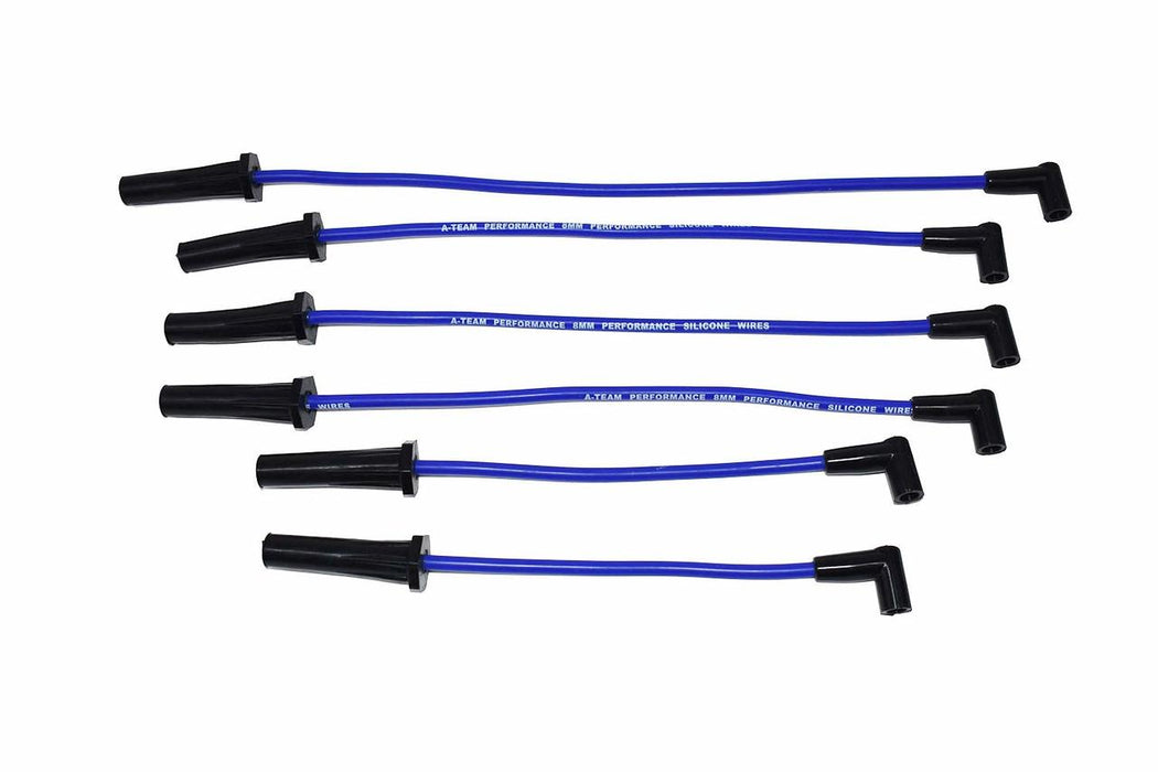 A-Team Performance Ford Truck 6 Cylinder 250 300 6 Cyl 8.0mm Blue Silicone Spark Plug Wires - Southwest Performance Parts