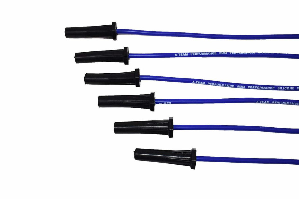 A-Team Performance Ford Truck 6 Cylinder 250 300 6 Cyl 8.0mm Blue Silicone Spark Plug Wires - Southwest Performance Parts