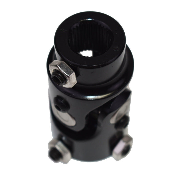 A-Team Performance Forged Steel Yokes Steering Shaft Universal U-JOINT 3-4" 36 SPLINE TO 1" DD Black - Southwest Performance Parts