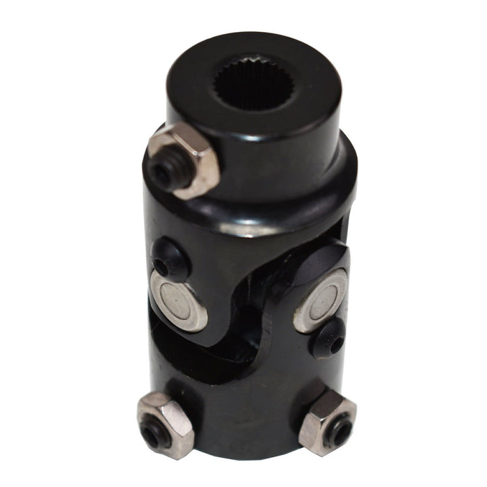 A-Team Performance Forged Steel Yokes Steering Shaft Universal U-JOINT 9-16" 26 SPLINE TO 1" DD Black - Southwest Performance Parts