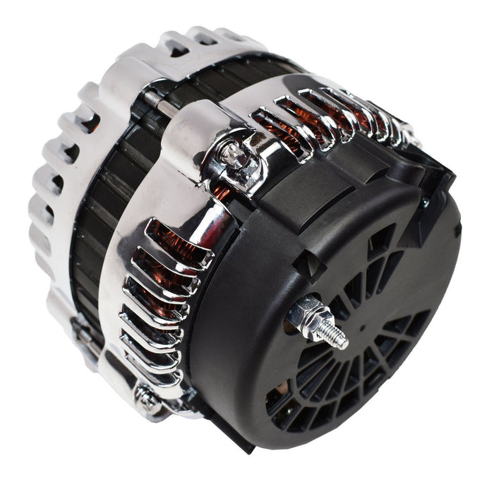 A-Team Performance GM AD244 Style High Output 220 Amp Alternator Chrome - Southwest Performance Parts